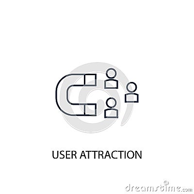 User attraction concept line icon Vector Illustration