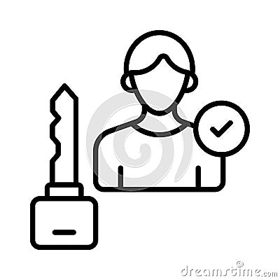 User authentication vector design in modern style, ready for premium use Stock Photo
