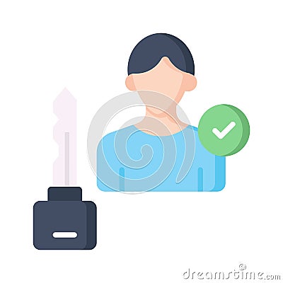 User authentication vector design in modern style, ready for premium use Stock Photo