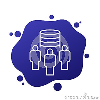 User base line icon for apps Vector Illustration