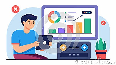User behavior data is examined and utilized to make adjustments to load times and improve overall performance of a Vector Illustration