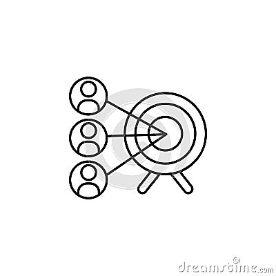 User business consumer target icon. Element of consumer behavior line icon Stock Photo