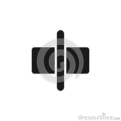 user center align icon. Signs and symbols can be used for web, logo, mobile app, UI, UX Stock Photo