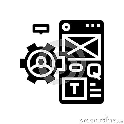 user centered design ucd glyph icon vector illustration Vector Illustration