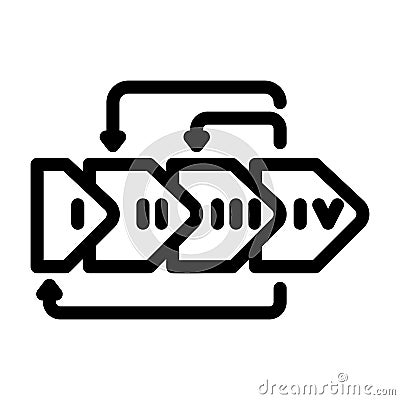 user centered design ucd line icon vector illustration Vector Illustration