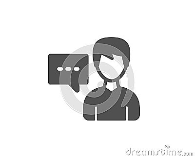 User communication simple icon. Profile sign. Vector Illustration