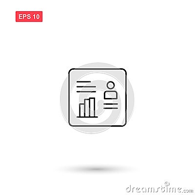 User data icon vector design isolated 2 Vector Illustration