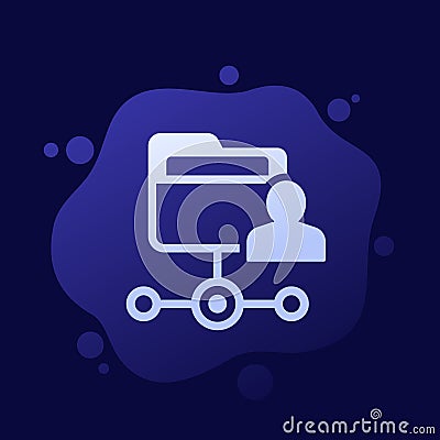user directory or folder icon, vector Vector Illustration