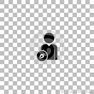 User edit icon flat Stock Photo