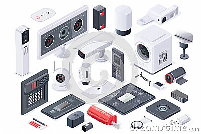User encryption in smart home systems records security features, safeguarding protection through advanced analysis and authorizati Cartoon Illustration