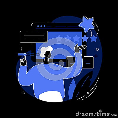User feedback and website rating abstract concept vector illustration. Vector Illustration