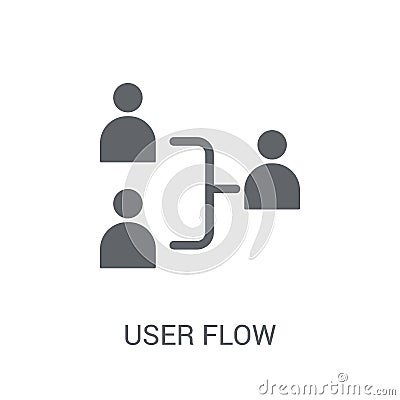 User flow icon. Trendy User flow logo concept on white background from Technology collection Vector Illustration