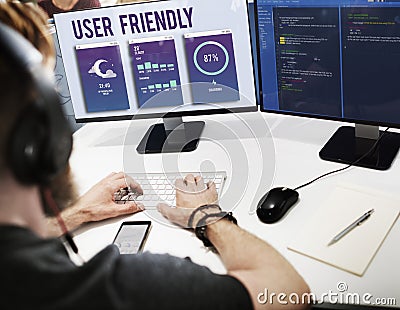 User Friendly Mobile Interface Apps Concept Stock Photo