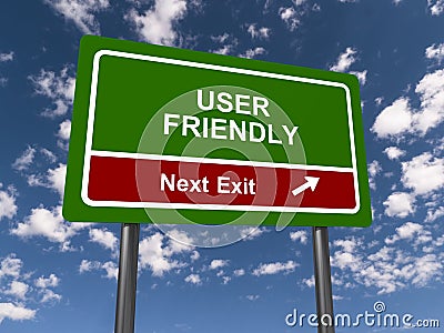 User friendly traffic sign Stock Photo