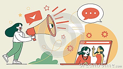 User generated content concept, UGC and content sharing vector design Generative AI Vector Illustration
