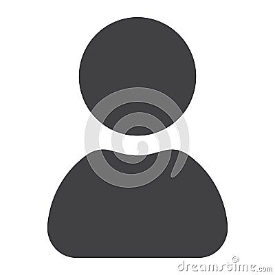 User glyph icon, web and mobile, admin sign Vector Illustration