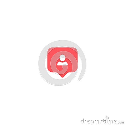 User icon instagram symbol comment avatar. vector illustration on white background EPS10 Vector Illustration