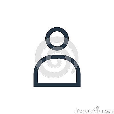 user icon vector from ecommerce basic ui concept. Thin line illustration of user editable stroke. user linear sign for use on web Vector Illustration