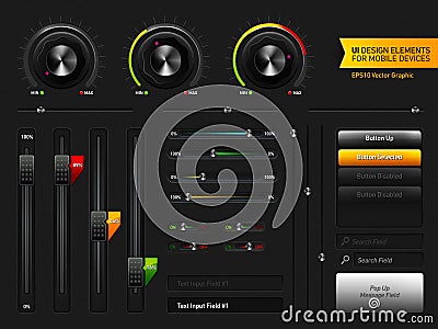 User Interface Design Elements Vector Illustration