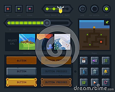The user interface for the game Vector Illustration