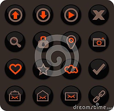 User interface icons set Vector Illustration