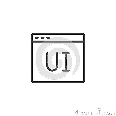User Interface line icon Vector Illustration