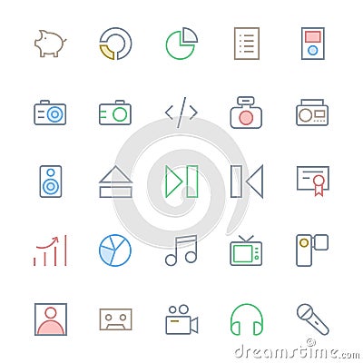 User Interface Line Vector Icons 38 Stock Photo