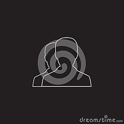 User line icon, profile outline vector logo Vector Illustration