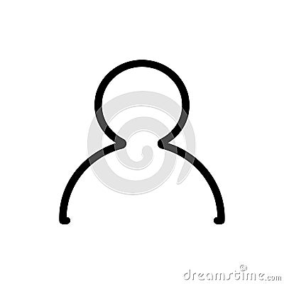 User, linear icon. One of a set of linear web icons Vector Illustration