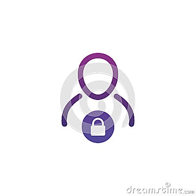 User login or authenticate icon, vector. Personal protection icon. Internet privacy protection icon. Password protected. Security Stock Photo