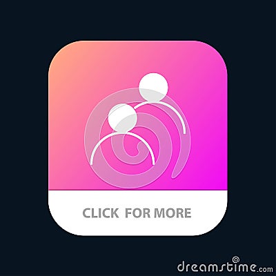 User, Looked, Avatar, Basic Mobile App Button. Android and IOS Glyph Version Vector Illustration