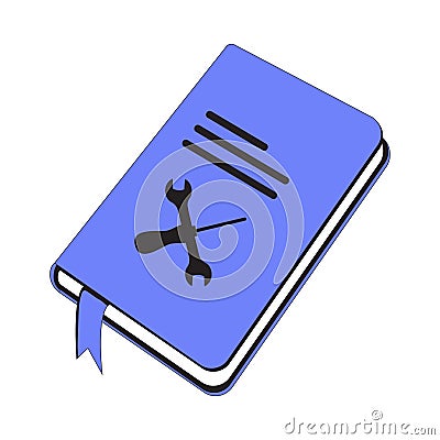User manual, guide, instruction, guidebook, Handbook isometric concept. Vector illustration. User guide manual book Vector Illustration