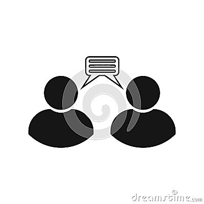 User messenger icon vector illustration on white background Vector Illustration