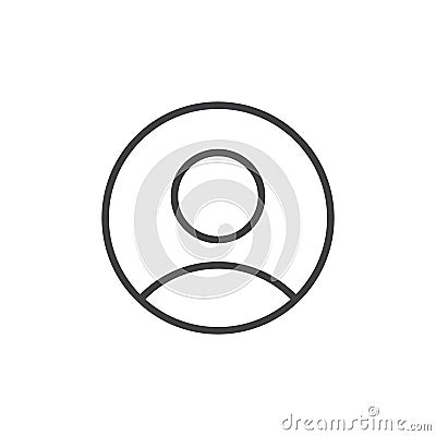 User person line icon Vector Illustration