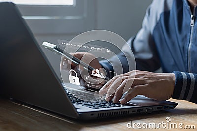 User received SMS code for security confirmation, protection with 2Fa, Two-Factor Authentication, Cybersecurity privacy protection Stock Photo