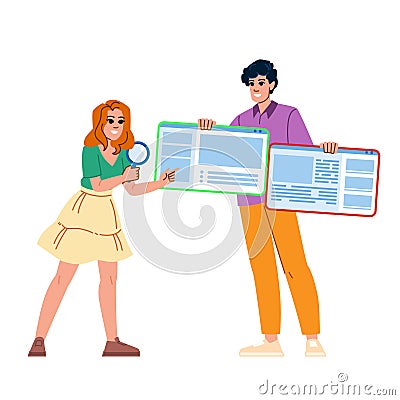 user search intent vector Vector Illustration