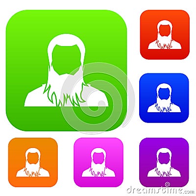 User set collection Vector Illustration