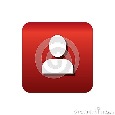 User silhouette button icon Vector Illustration