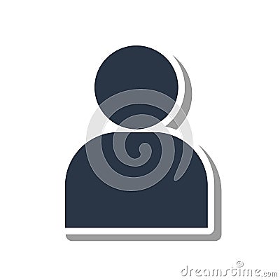 User silhouette isolated icon Vector Illustration