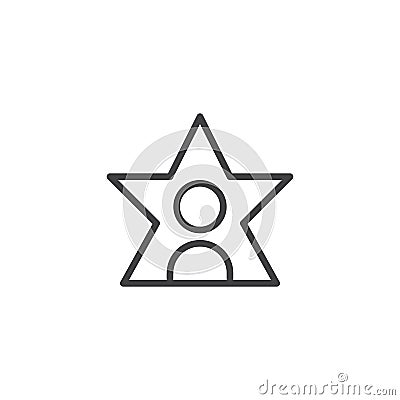User star outline icon Vector Illustration