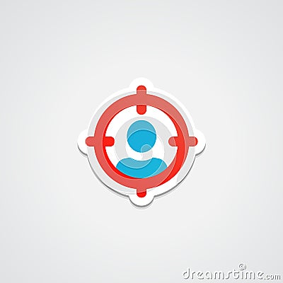 User Target Sticker Stock Photo