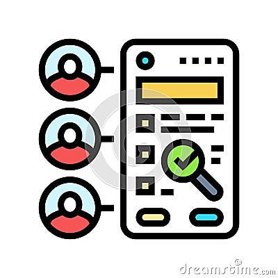 user testing ux ui design color icon vector illustration Cartoon Illustration