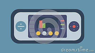 UserFriendly Interface A minimalistic design of a handheld device displaying light indicators and simple controls Vector Illustration