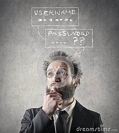 Username and password Stock Photo