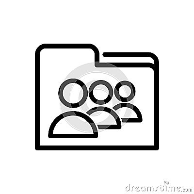 Users icon vector. Data archive illustration sign. Database symbol. User data logo. Vector Illustration