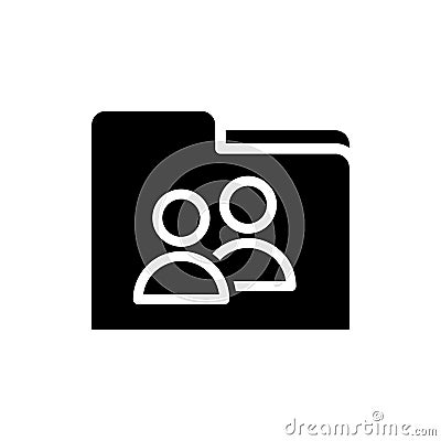 Users icon vector. Data archive illustration sign. Database symbol. User data logo. Vector Illustration