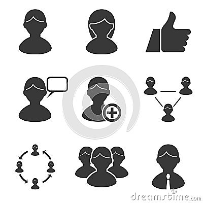 Users people human resources management business Vector Illustration