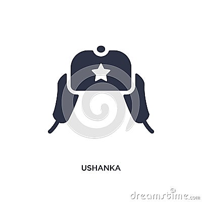 ushanka icon on white background. Simple element illustration from clothes concept Vector Illustration