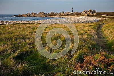 Ushant island coastline landscape Stock Photo