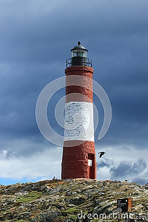 Ushuaia - Les Eclaireurs Lighthouse Stock Photo